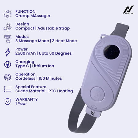 Nexlev Cordless Electric Heating Pad Purple Cm-02