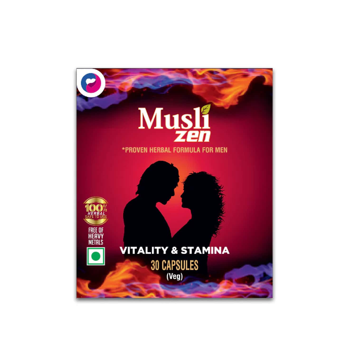 Muslizen Herbal Supplement For Men | Support Stamina And Vitality | 30 Capsules (Pack Of 1)