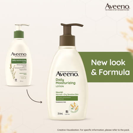 Aveeno Daily Moisturising Lotion For Normal And Dry Sensitive Skin Bottle Of 354ml