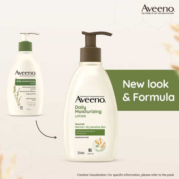 Aveeno Daily Moisturising Lotion For Normal And Dry Sensitive Skin Bottle Of 354Ml