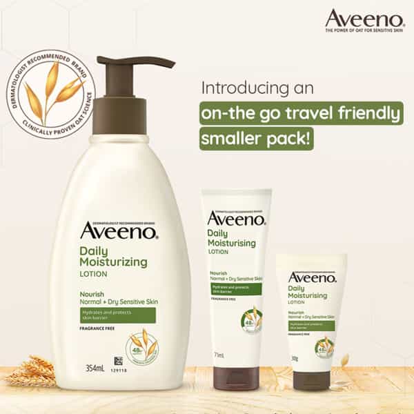 Aveeno Daily Moisturising Lotion For Normal And Dry Sensitive Skin Bottle Of 354Ml