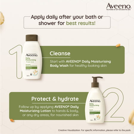 Aveeno Daily Moisturising Lotion For Normal And Dry Sensitive Skin Bottle Of 354ml