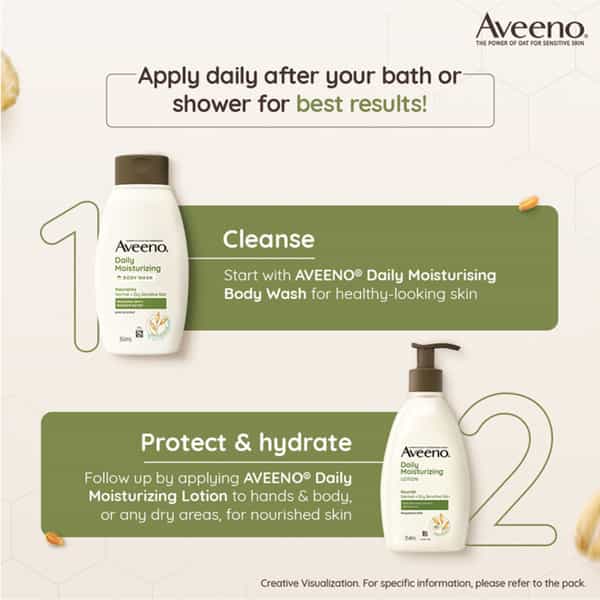 Aveeno Daily Moisturising Lotion For Normal And Dry Sensitive Skin Bottle Of 354Ml