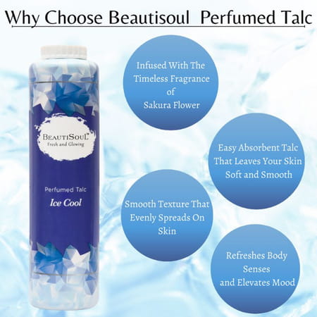 Beautisoul Perfumed Talcum Combo| Beautisoul Cherry Blossom|Sweet Pea|Ice Cool Talcum Powder |300gx3