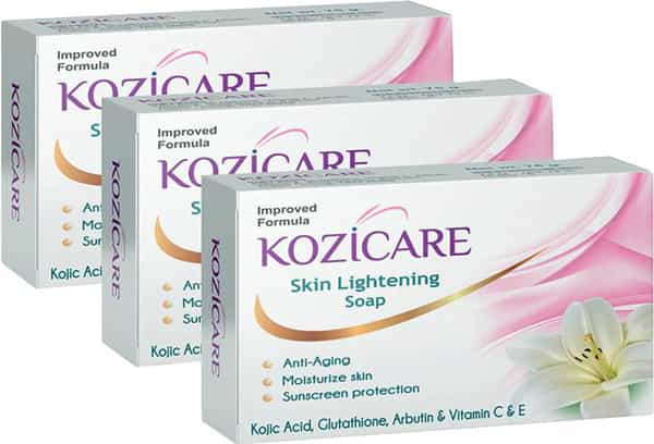 Kozicare Kojic Acid Vitamin E Arbutin Skin Lightening Soap - 75G ( Pack Of 3 )