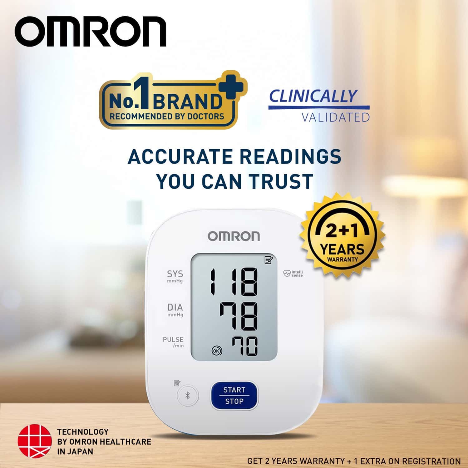 Omron Hem 7143t1-a Digital Bluetooth Blood Pressure Monitor