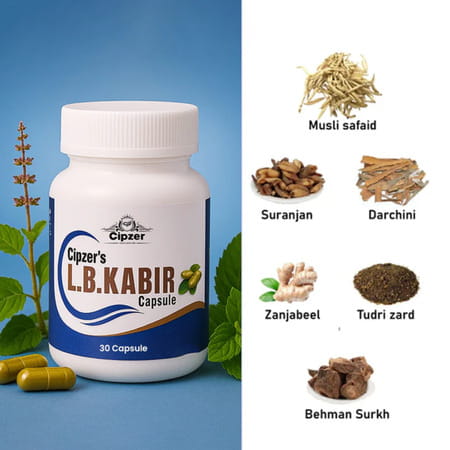 Cipzer Lb Kabir 30 Caps | Herbal Support For Men'S Vitality| Sexual Stamina & Strength