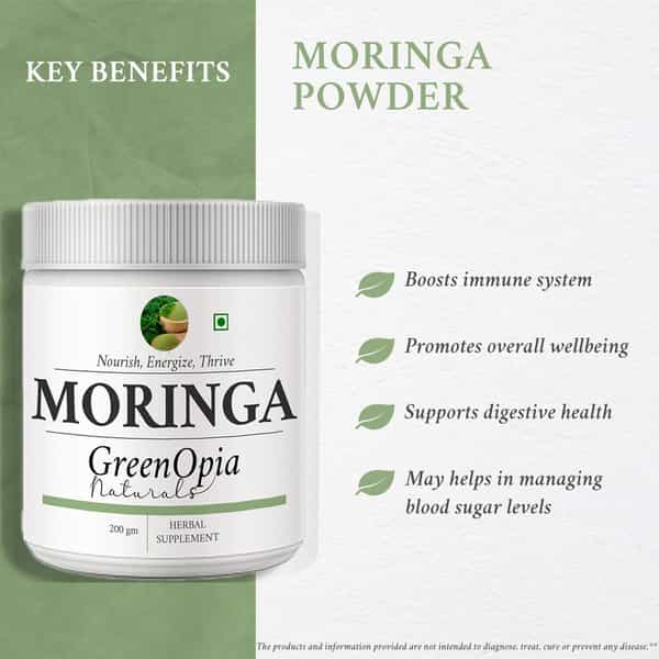 Greenopia Moringa Leaf Powder - 200G