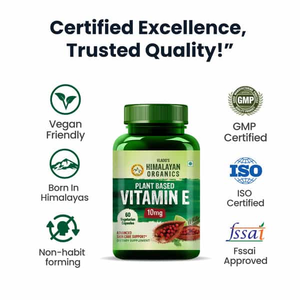Vlado's Himalayan Organics Plant Based Vitamin E Capsules - 60 Capsules