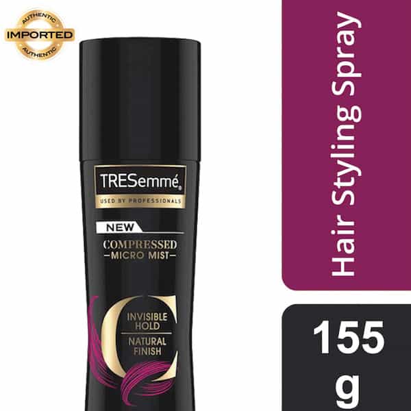 Tresemme Natural Finish Hair Styling Spray Compressed Micro Mist | Invisible Hold Level 2 | 155G