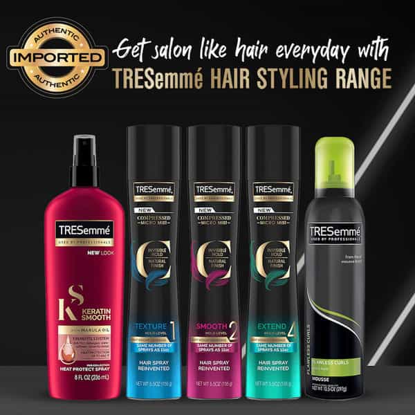 Tresemme Natural Finish Hair Styling Spray Compressed Micro Mist | Invisible Hold Level 2 | 155G