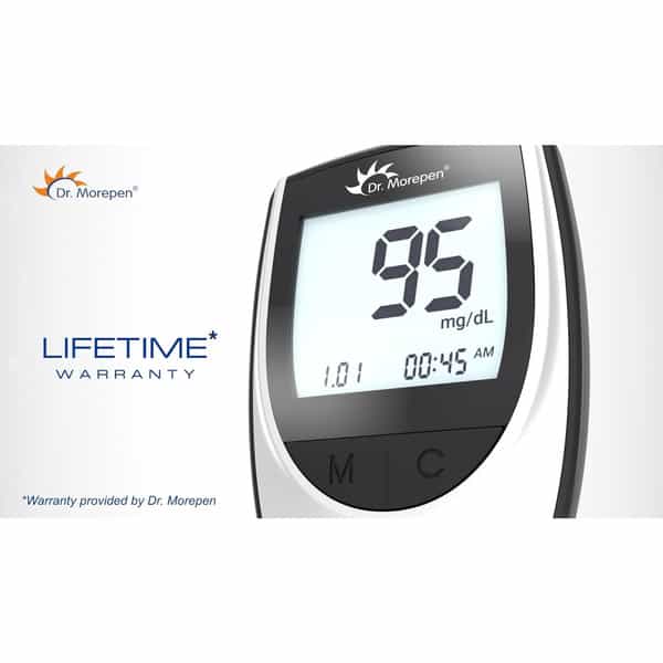 Dr. Morepen Bg 03 Glucometer Kit (With 25 Strips) With 2 Pack Round Lancet (50 Each) Free