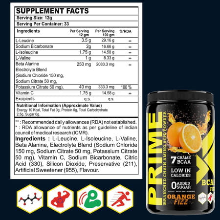 Bigflex Prime Bcaa Orange Fizz (400 Gm)