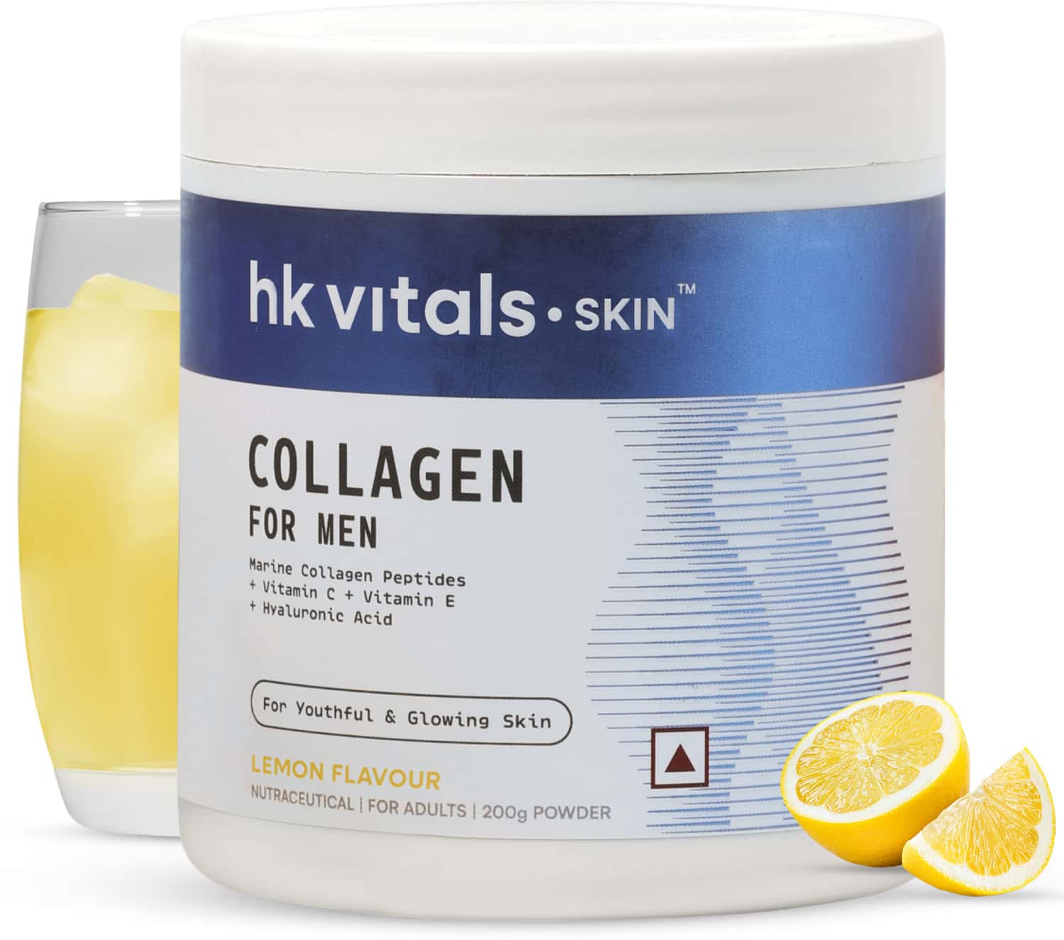 Hk Vitals Marine Collagen For Men Supplement (lemon | 200g) | Vitamin C | E