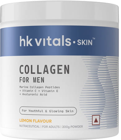 Hk Vitals Marine Collagen For Men Supplement (Lemon | 200g) | Vitamin C | E