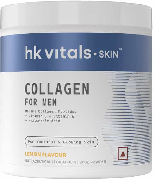 Hk Vitals Marine Collagen For Men Supplement (Lemon | 200G) | Vitamin C | E