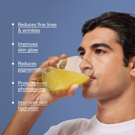 Hk Vitals Marine Collagen For Men Supplement (Lemon | 200g) | Vitamin C | E