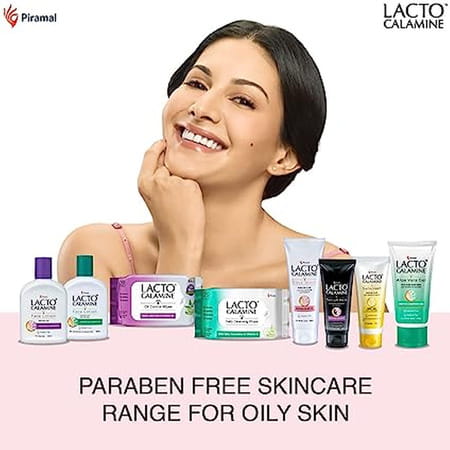 Lacto Calamine Activated Charcoal Face Wash 100 Ml | Kaolin Clay | Niacinamide And Vitamin E 100 Ml