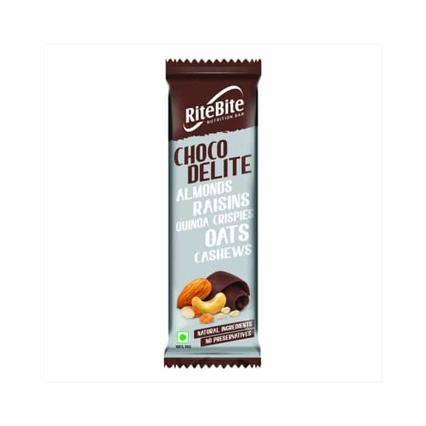 Ritebite Choco Delite Nutrition Bar (Pack Of 12) Box Of 480 G