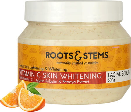 Roots & Stems Vitamin C Skin Whitening Facial Scrub For Lightening & Whitening & Freckles 500gm