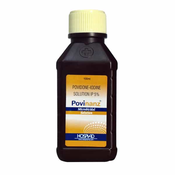 Povinanz 5 % Microbicidal Povidone Iodine Solution Ip 100 Ml (Pack Of 4)