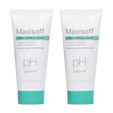 Maxisoft Herbal Fairness Cream | Promotes Brighter & Healthier Skin | Tube | 50 Gm | Pack Of 2