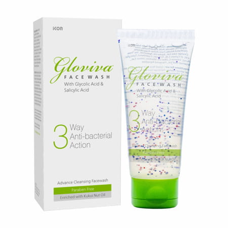Gloviva 3 Way Antibacterial Face Wash 100 Ml | Salicylic Acid 0.5 % | Soap Free (pack Of 1)