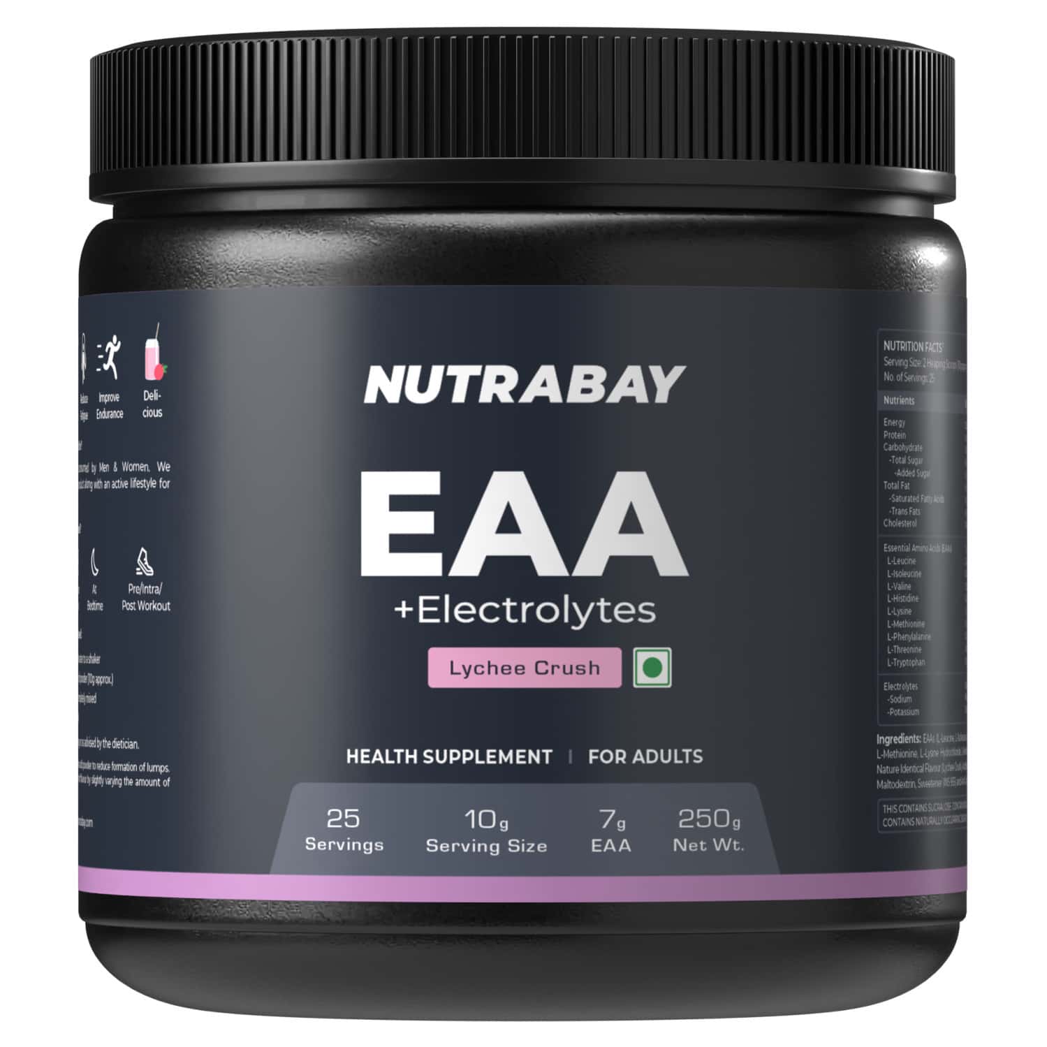 Nutrabay Pro Eaas With Electrolytes (essential Amino Acids) Lychee Crush - 250g