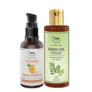 Tnw The Natural Wash Vitamin C Face Serum | Skin Clearing Serum Anti-aging Serum & Neem Oil