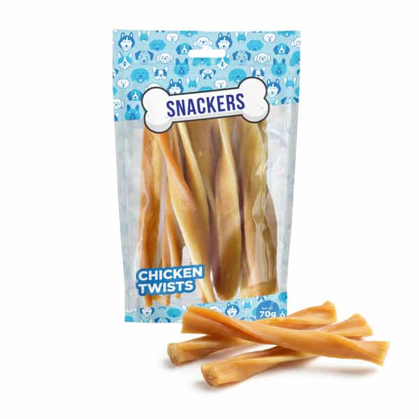Snackers Chicken With Fibre Stick Twists Dog Treats | 12Cm | 1.2Cm | 70 Gms