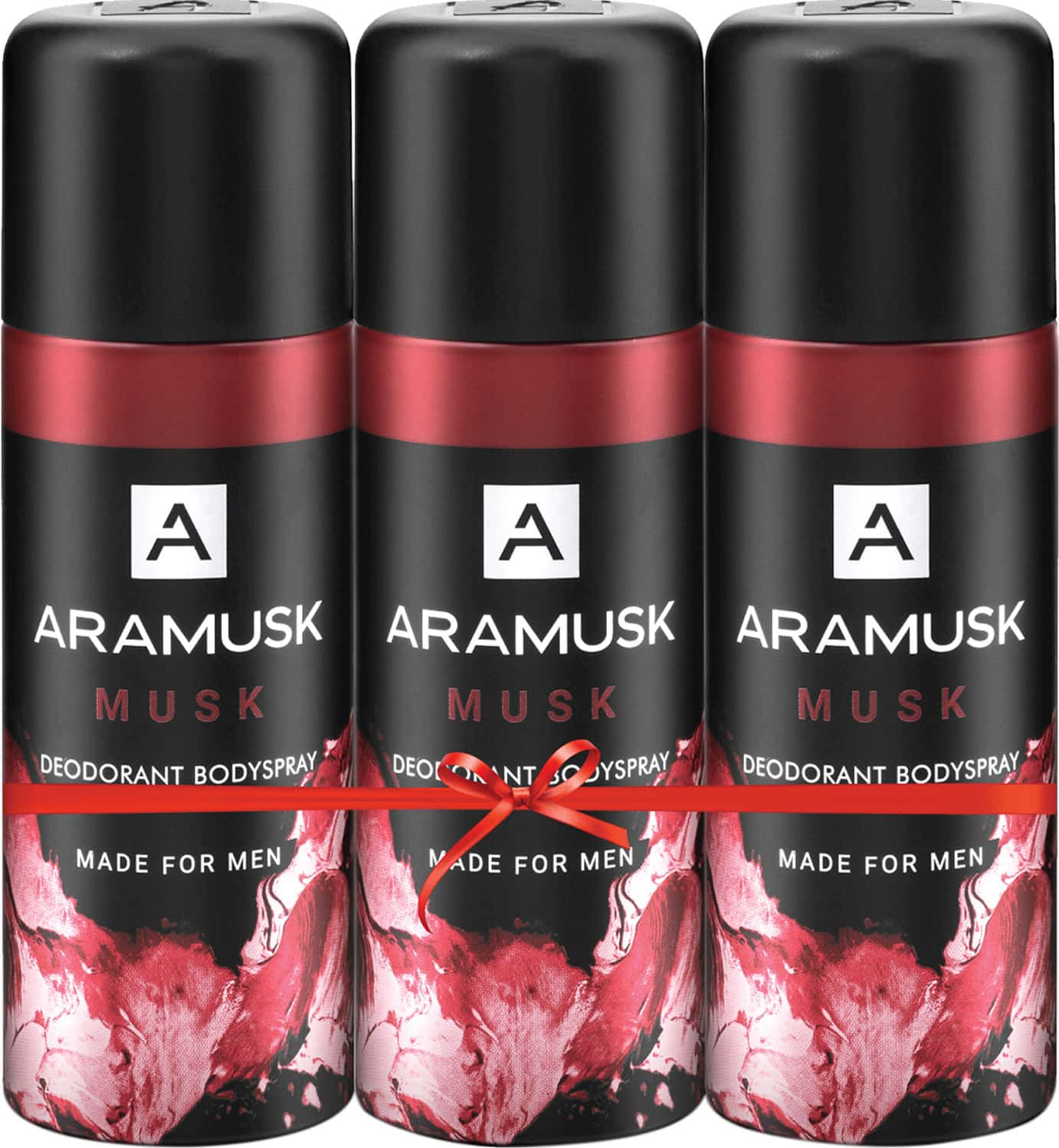 Aramusk Musk Deodorant Body Spray For Men - Pack Of 3 (150 Mlx3)