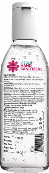 Godrej Protekt Germ Protection Hand Sanitizer - 100Ml