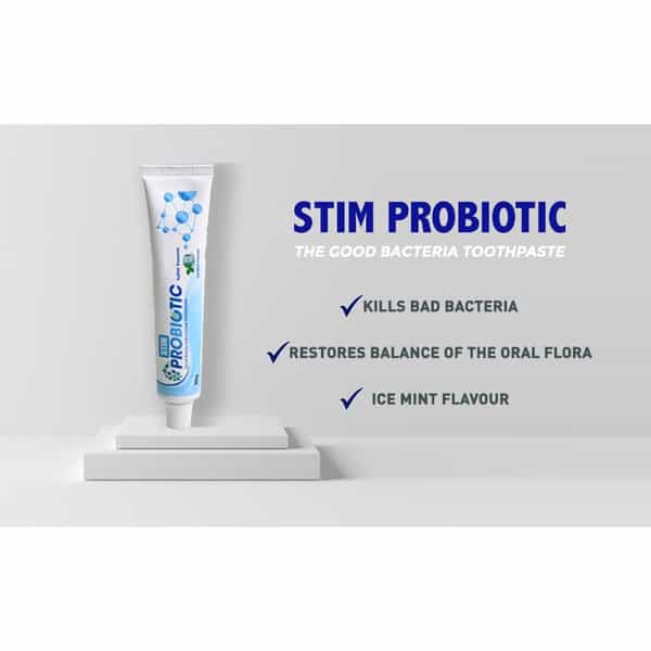 Stim Probiotic Toothpaste - Cavity Protection|Xylitol Powered|Freshens Breath|Healthy Teeth & Gums