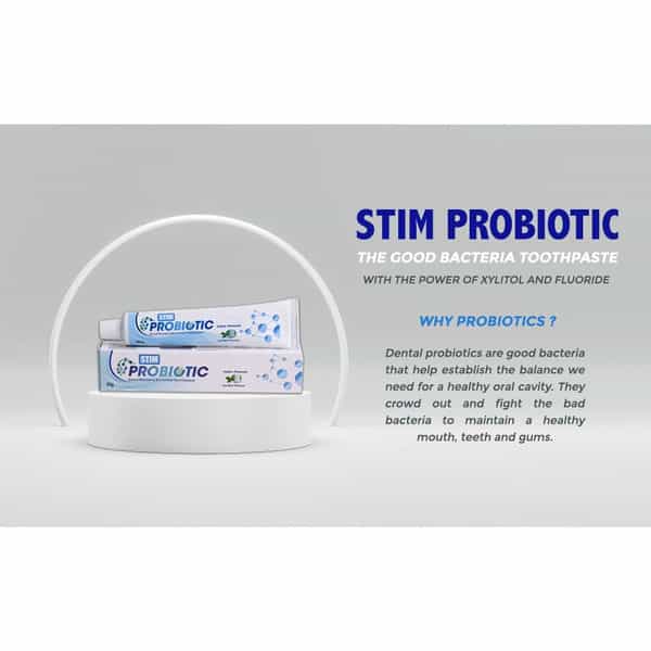 Stim Probiotic Toothpaste - Cavity Protection|Xylitol Powered|Freshens Breath|Healthy Teeth & Gums