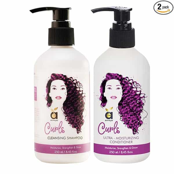 Anveya Curls Shampoo & Conditioner Combo: For Bouncy Tangle-Free Curly Hair