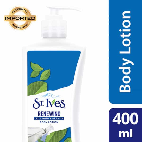 St. Ives Renewing Collagen & Elastin Body Lotion | 100% Natural Moisturizers | 400Ml
