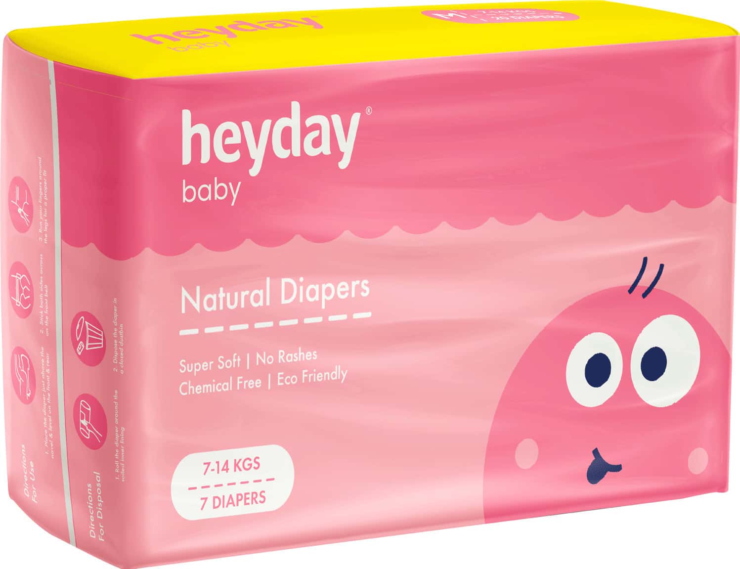 Buy HEYDAY NATURAL & ORGANIC LARGE BABY DIAPERS (20 DIAPERS 1320 KG