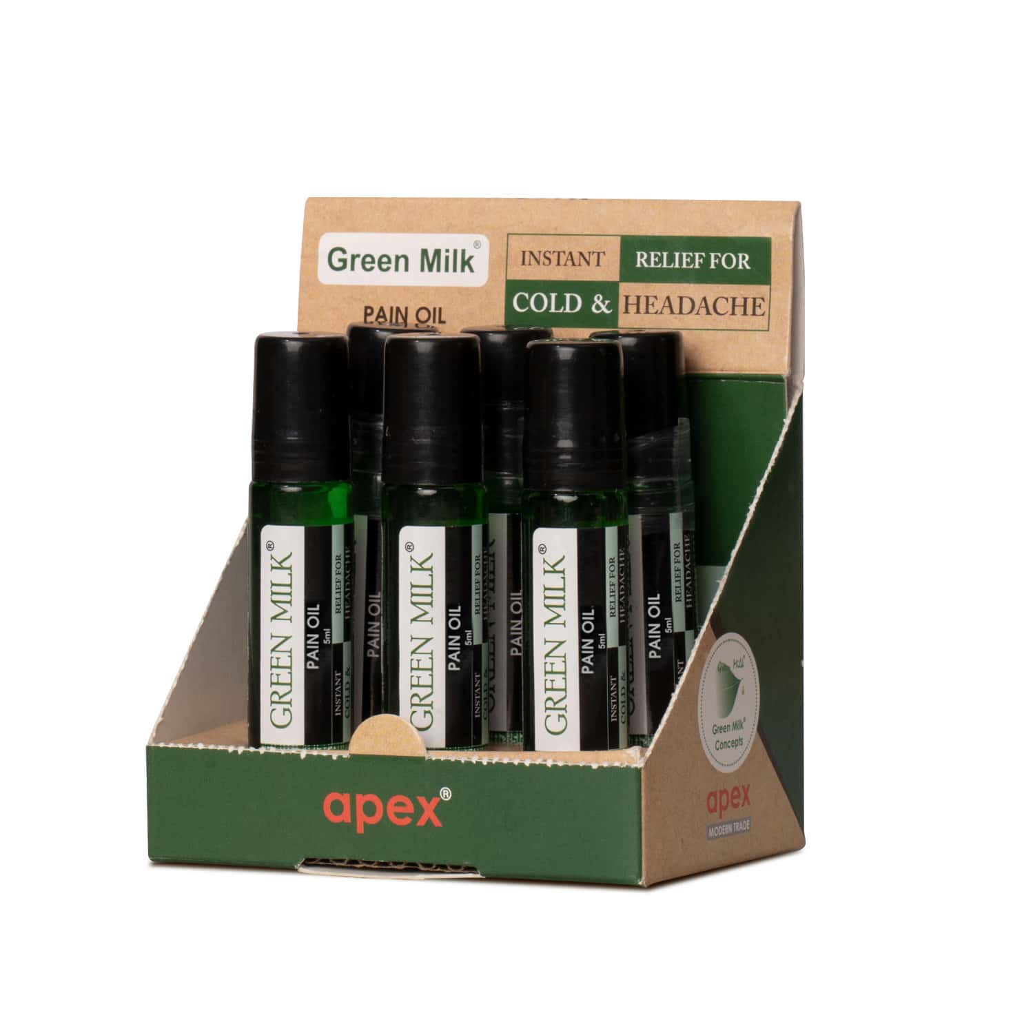 Green Milk Pain Oil - Ayurvedic Pain Relief Oil For Joint & Muscle Pain | 5 Ml X 6