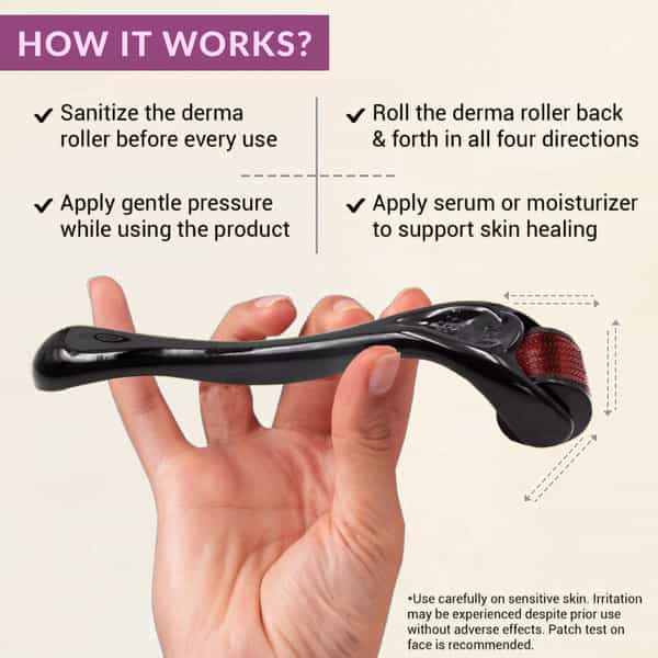 Coco Crush Derma Roller | Boost Hair Growth & Serum Absorption | 0.5Mm 540 Needles