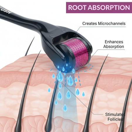 Coco Crush Derma Roller | Boost Hair Growth & Serum Absorption | 0.5mm 540 Needles