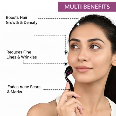 Coco Crush Derma Roller | Boost Hair Growth & Serum Absorption | 0.5mm 540 Needles