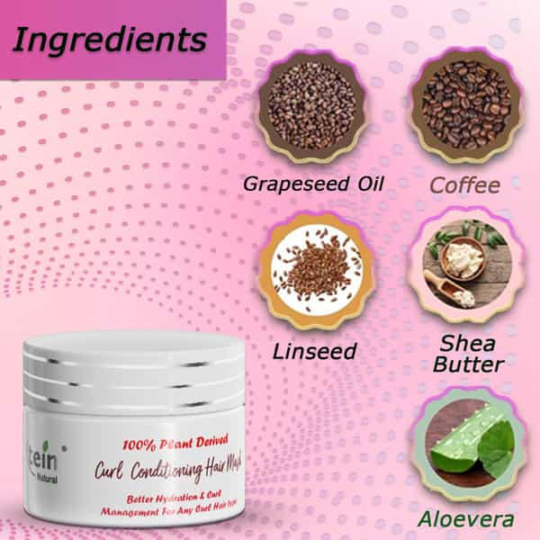 Ktein Natural 100% Plant Derived Curl Conditioning Hair Mask (100Ml)