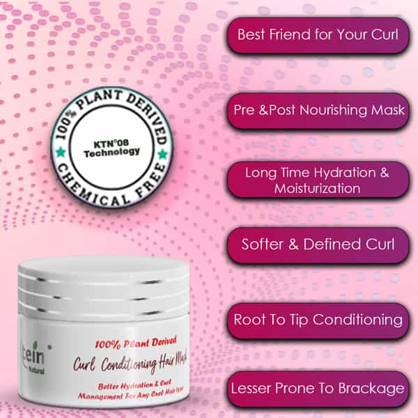 Ktein Natural 100% Plant Derived Curl Conditioning Hair Mask (100Ml)