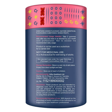 Carbamide Forte Collagen Supplements | Collagen Gummies - Mixed Fruit Flavour - 60 Gummy