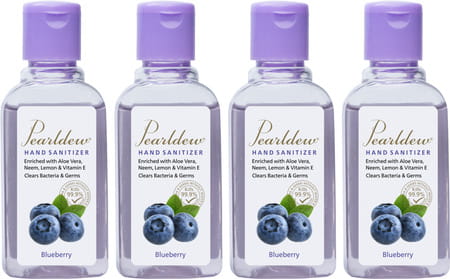 Pearldew Hand Sanitizer (Gel) Blueberry 60 Ml - Pack Of 4