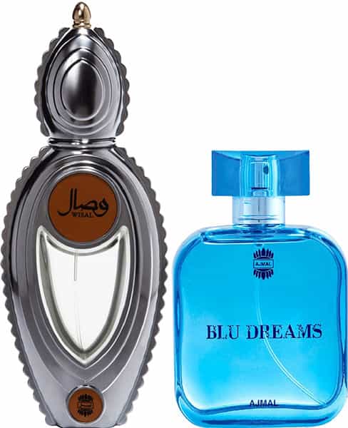 Ajmal Wisal Edp 50Ml Perfume For Women And Blu Dreams Edp Citurs 100Ml Perfume For Men Free