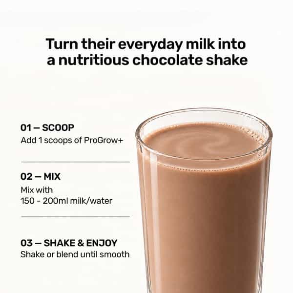 Miduty Kids Progrow+ Chocolate Nutrition Shake | Growth | Energy | Brain & Immunity | 400G