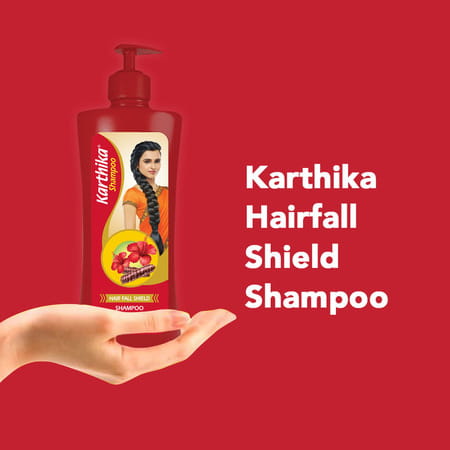 Karthika Hair Fall Shield Shampoo, With The Goodness Of Shikakai And Hibiscus,For Men & Women,650ml