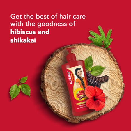 Karthika Hair Fall Shield Shampoo, With The Goodness Of Shikakai And Hibiscus,For Men & Women,650ml