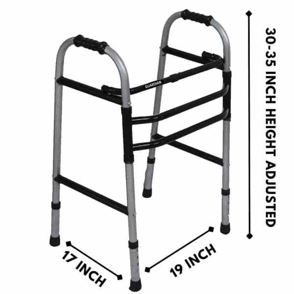 Guardian Walking Walker For Patients | Foldable Walker | Grey
